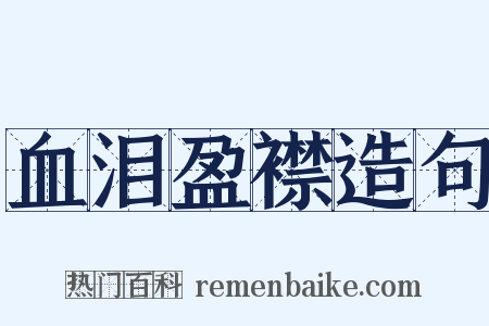 血泪盈襟造句是什么意思的图片